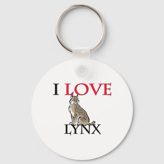 I Liebe Lynx Schlüsselanhänger (Vorderseite)