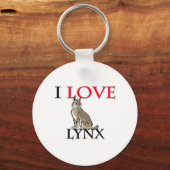 I Liebe Lynx Schlüsselanhänger (Vorderseite)