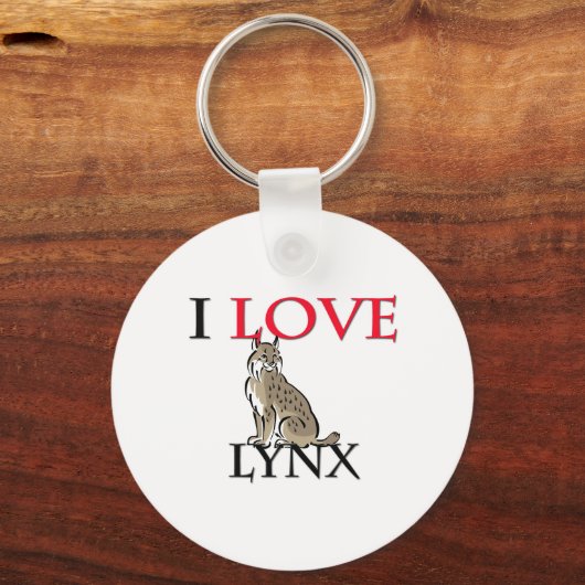 I Liebe Lynx Schlüsselanhänger (Vorderseite)