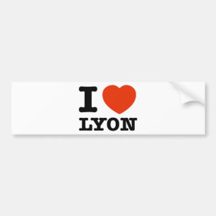 I Liebe Lyon Autoaufkleber
