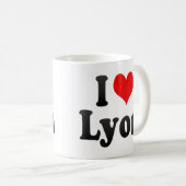 I Liebe Lyon, Frankreich Kaffeetasse (VorderseiteRechts)