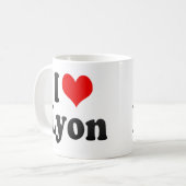 I Liebe Lyon, Frankreich Kaffeetasse (Vorderseite Links)