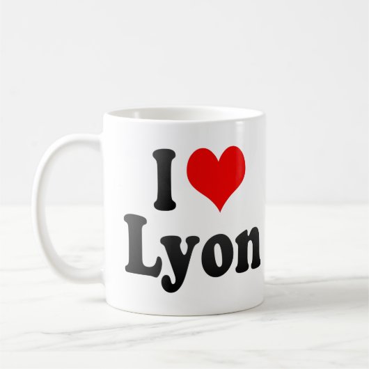I Liebe Lyon, Frankreich Kaffeetasse (Links)