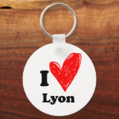I Liebe Lyon Schlüsselanhänger (Vorderseite)