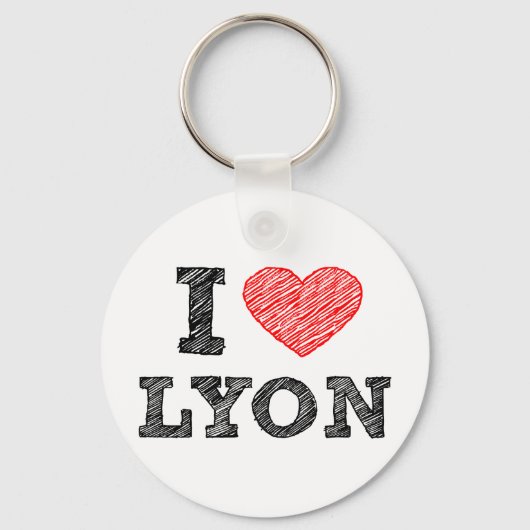 I Liebe Lyon Schlüsselanhänger (Vorderseite)