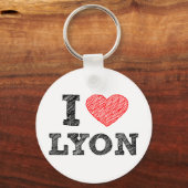 I Liebe Lyon Schlüsselanhänger (Vorderseite)