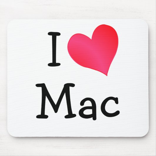 I Liebe Mac Mousepad (Vorne)