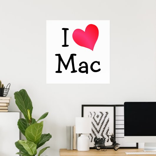 I Liebe Mac Poster (Heimbüro)