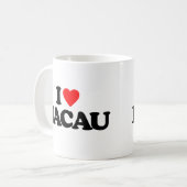 I LIEBE MACAO KAFFEETASSE (Vorderseite Links)