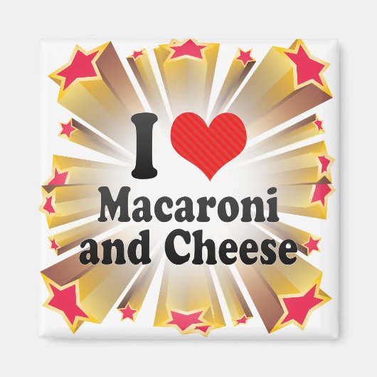 I Liebe Macaroni+und Käse Magnet (Vorne)