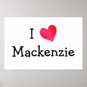I Liebe Mackenzie Poster (Vorne)