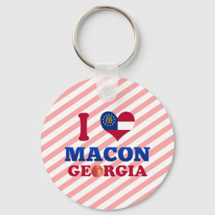 I Liebe Macon, Georgien Schlüsselanhänger