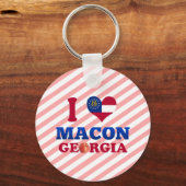 I Liebe Macon, Georgien Schlüsselanhänger (Vorderseite)