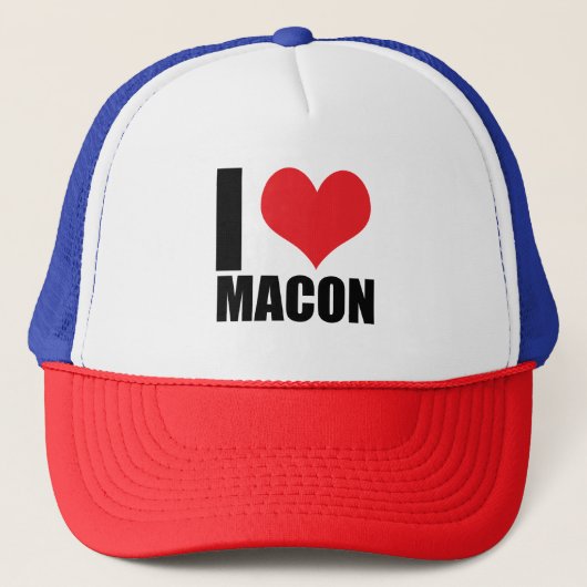 I Liebe Macon Truckerkappe (Vorderseite)