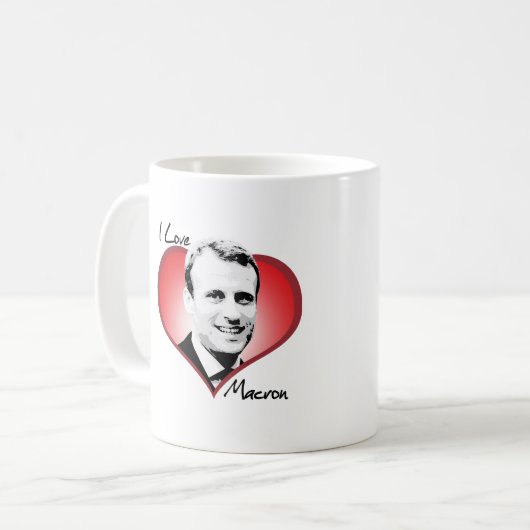 I Liebe Macron - Kaffeetasse (Vorderseite Links)