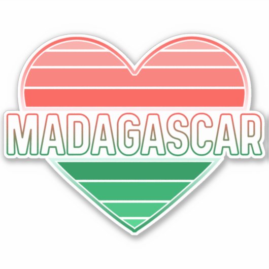 I Liebe Madagaskar, Madagaskar, Madagaskar Aufkleber (Vorderseite)