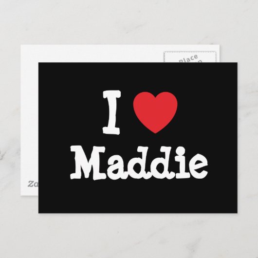 I Liebe Maddie heart T - Shirt Postkarte (Vorne/Hinten)
