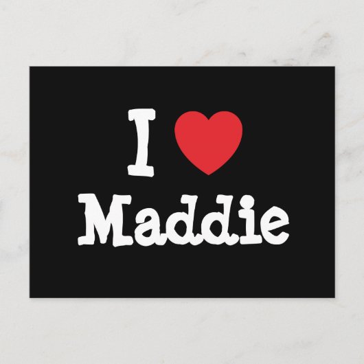 I Liebe Maddie heart T - Shirt Postkarte (Vorderseite)
