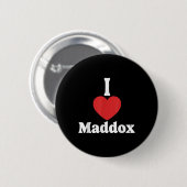 I Liebe Maddox Herz Groovy Personalisierter Name M Button (Vorne & Hinten)