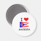 I Liebe Madeira Ohio Magnet (Vorderseite/Rückseite)