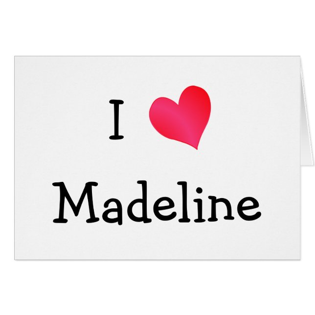 I Liebe Madeline (Vorderseite (Horizontal))