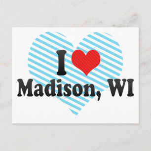 I Liebe Madison, WI Postkarte