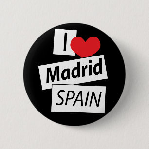 I Liebe Madrid Spanien Button