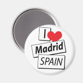 I Liebe Madrid Spanien Magnet (Vorderseite/Rückseite)