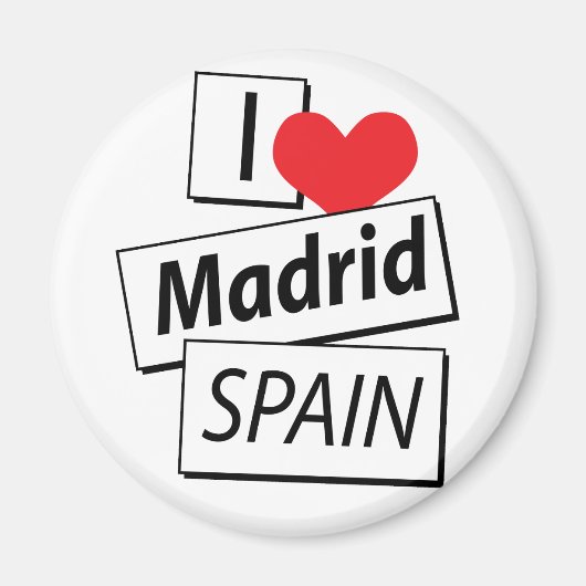 I Liebe Madrid Spanien Magnet (Vorne)