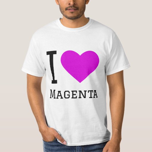 I Liebe magenta T-Shirt (Vorderseite)