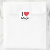 I Liebe Magic Runder Aufkleber (Tasche)