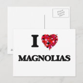 I Liebe Magnolias Postkarte (Vorne/Hinten)
