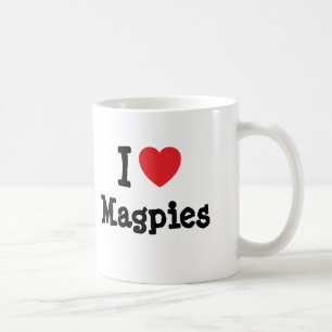 I Liebe Magpies Herz maßgeschneidert personalisie Kaffeetasse