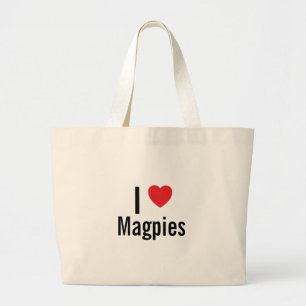 I Liebe Magpies Jumbo Stoffbeutel