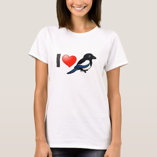 I Liebe Magpies T-Shirt (Vorderseite)