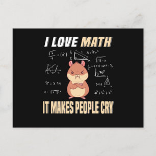 I Liebe Mah Hamster Rodent Math Genius Math Postkarte