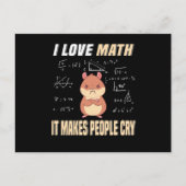 I Liebe Mah Hamster Rodent Math Genius Math Postkarte (Vorderseite)