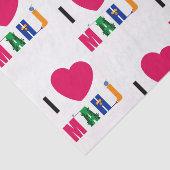 I Liebe Mahj Seidenpapier (Ausschnitt)