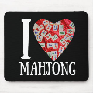 I Liebe Mahjong   Funny mahjong Mousepad