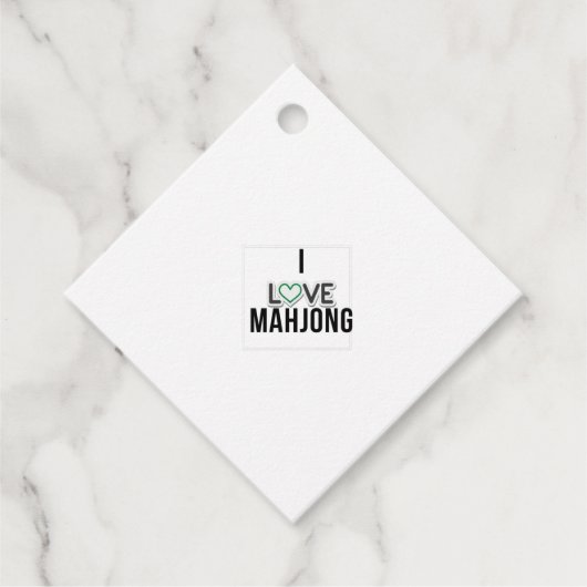 I Liebe Mahjong Geschenkanhänger (Vorderseite)