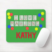 I Liebe Mahjong - Lettered Tiles - Personalisiert Mousepad (Mit Mouse)