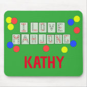 I Liebe Mahjong - Lettered Tiles - Personalisiert Mousepad (Vorne)