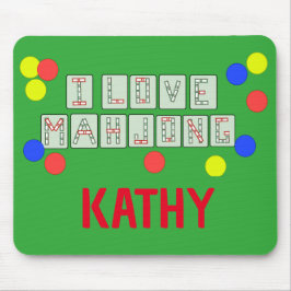 I Liebe Mahjong - Lettered Tiles - Personalisiert Mousepad