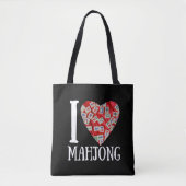 I Liebe mahjong - Mahjong Tasche (Vorderseite)