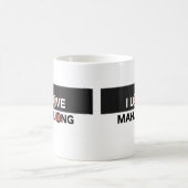 I Liebe Mahjong O ersetzt durch MJ-Blume Kaffeetasse (Mittel)