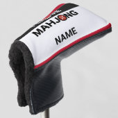 I Liebe Mahjong O ersetzt w/MJ Blume Golf Cover Golf Headcover (3/4 Vorderseite)
