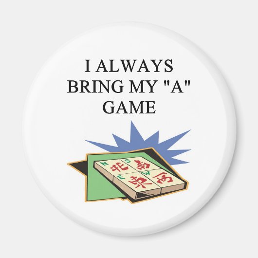 i Liebe mahjong Player Magnet (Vorne)