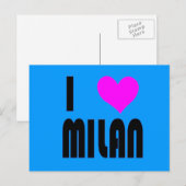 I Liebe Mailand Italien Postkarte (Vorne/Hinten)