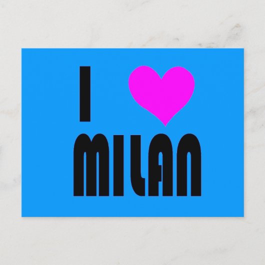 I Liebe Mailand Italien Postkarte (Vorderseite)