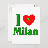 I Liebe Mailand Italien Postkarte (Vorne/Hinten)